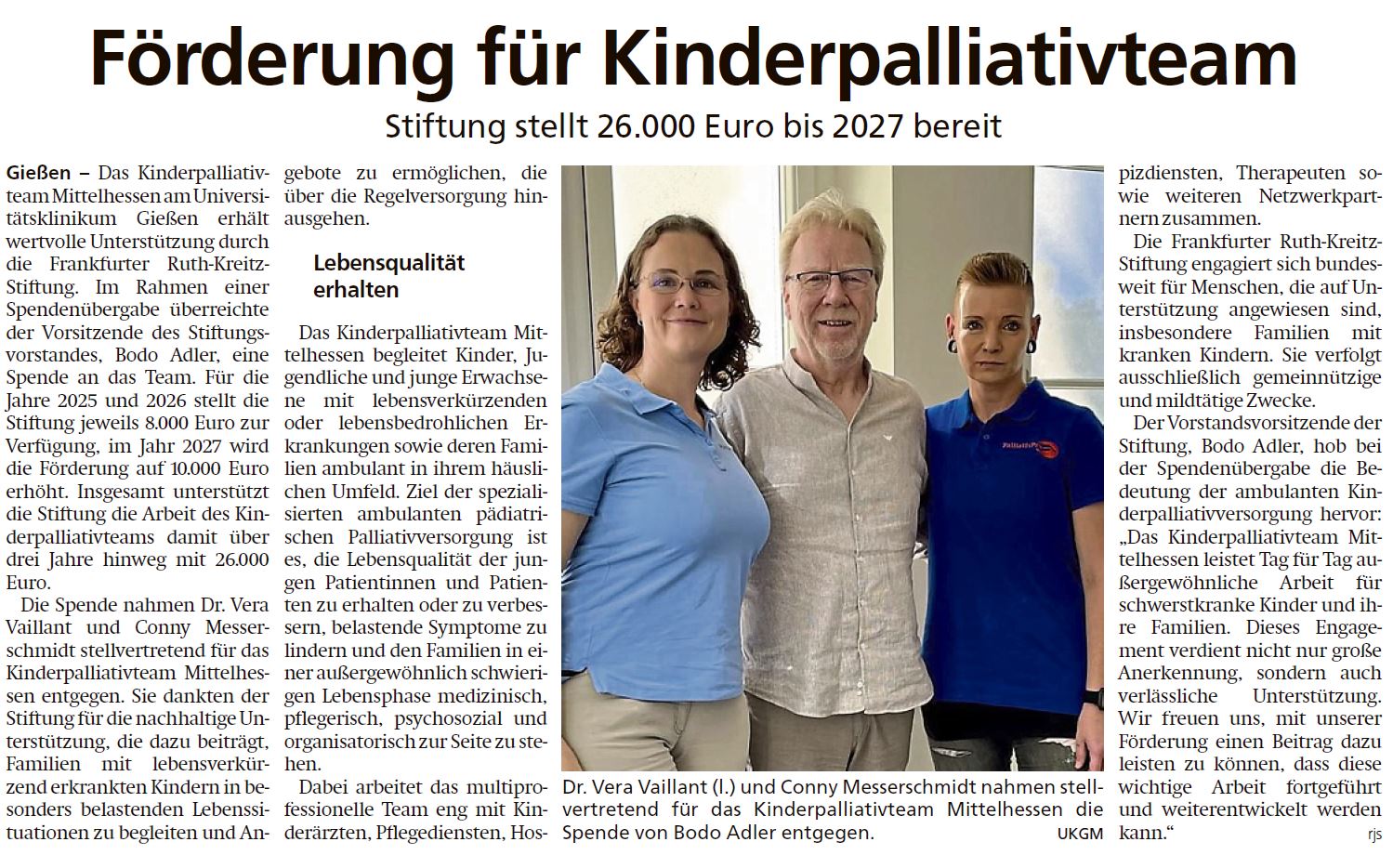 Sonntag Morgen Magazin Ruth Kreitz Stiftung 20260726